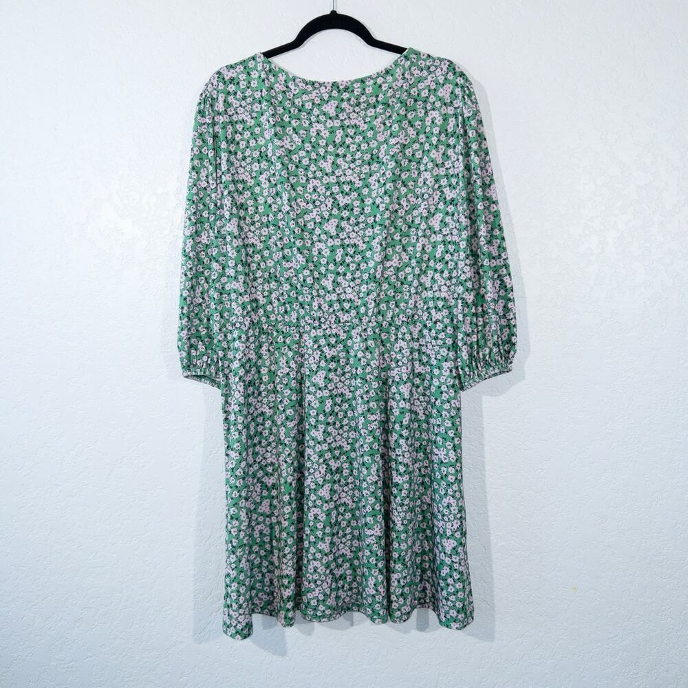 ASOS Curve Green Floral Mini Tea Dress Size 22 - Picture 8 of 8